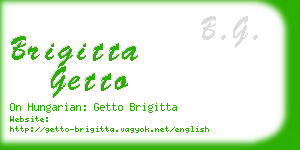 brigitta getto business card